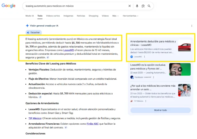 Plaxma posicionada en página 1 de Google y en respuestas de IA para señalización digital